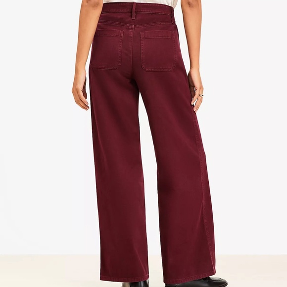 Petite Five Pocket Seamed Wide Leg Pants - Picture 2 of 9